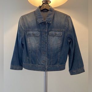 SISLEY Light Stretch Denim Jacket, Size 6